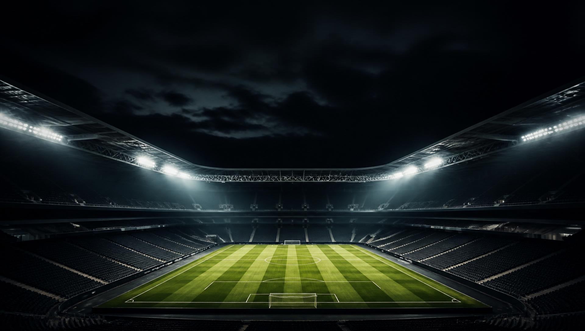 Football stadium at night